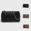 ZR Grenzüberschreitende Damen Tasche Trendig Neu Leopardenmuster Nieten Einzel-Schulter Crossbody Nischen Design Geldbörse Kette All-Match