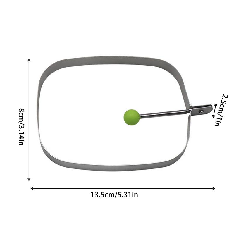 Äggring Rostfritt Stål Non-Stick Rektangel Pannkaksform Stekpannaform Kokare För Stekta Äggmackor Paj English Muffin Inomhus