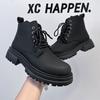 Winter velvet Martin boots men's British style high-top leather shoes locomotive tooling boots big boots 25006-A