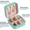 Travel Jewelry Organizer Case PU Leather Portable Storage Box for Rings Earrings Necklaces and Bracelets