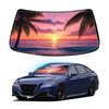 BLUESEATEC Sunshade for Toyota Crown 220 Series Fits Front Windshield UV No Suction Cups Ideal for Car Light Heat Summer UV Easy Interior with Storage