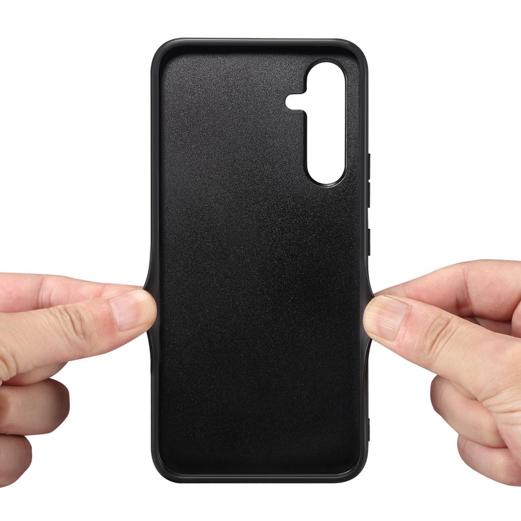 DENIOR For Samsung Galaxy A55 5G Case Card Slot Leather Coated TPU Phone Cover