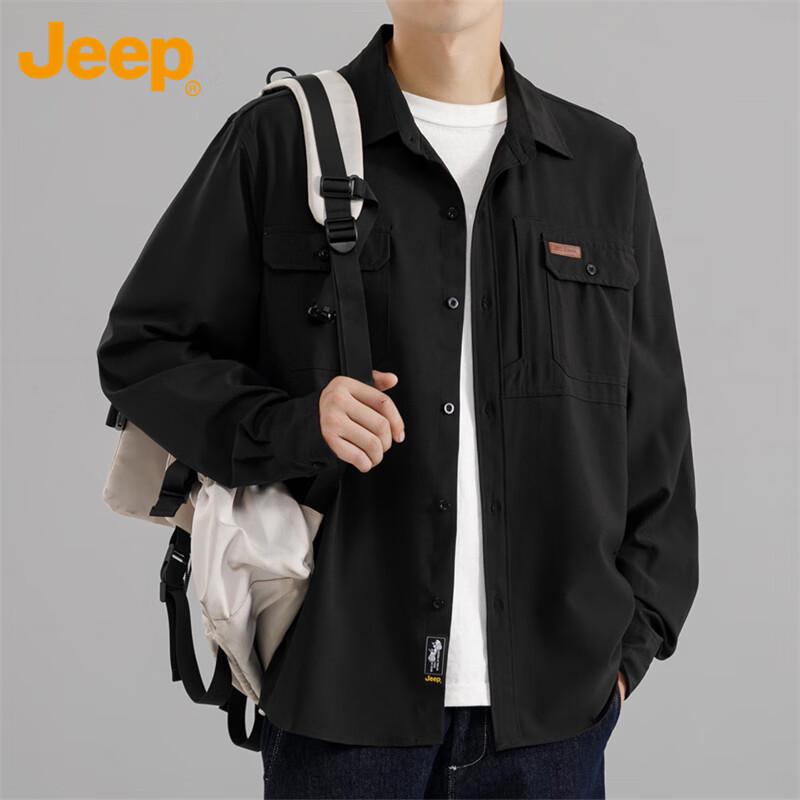 JEEP Men's Long Sleeve Casual Work Shirt