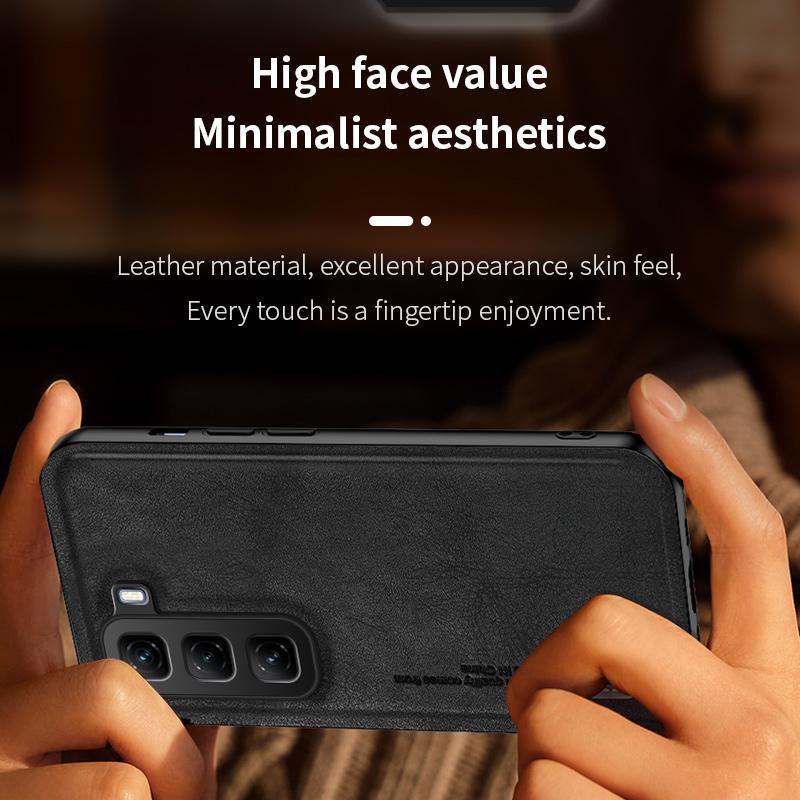 Magnetisk for Infinix Hot 60 Pro Plus 60 60i 60Pro Deksel Lær Full Kamerabeskyttelsesdeksel Mykt Støtsikkert Teksturert Cortex Skall