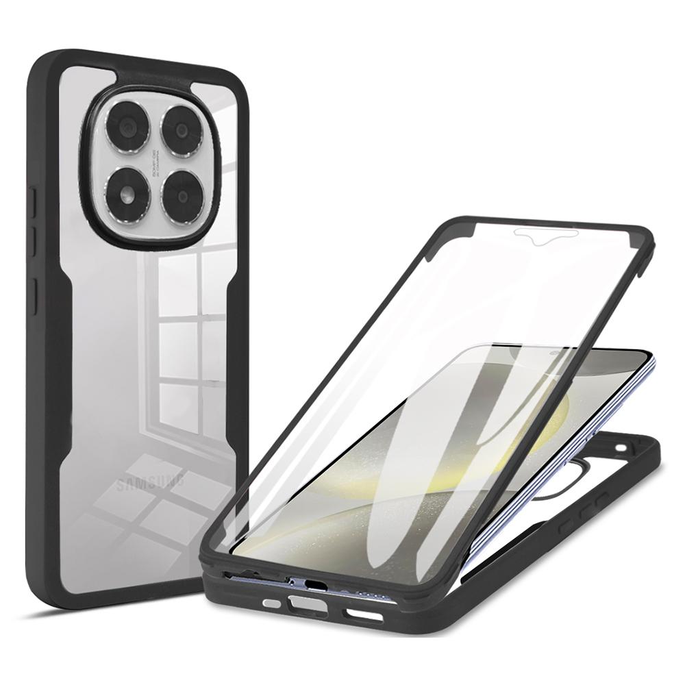 For Xiaomi Poco X7 5G/Redmi Note 14 Pro+ 5G/Note 14 Pro 5G Case Acrylic + TPU Clear Phone Cover with PET Screen Film