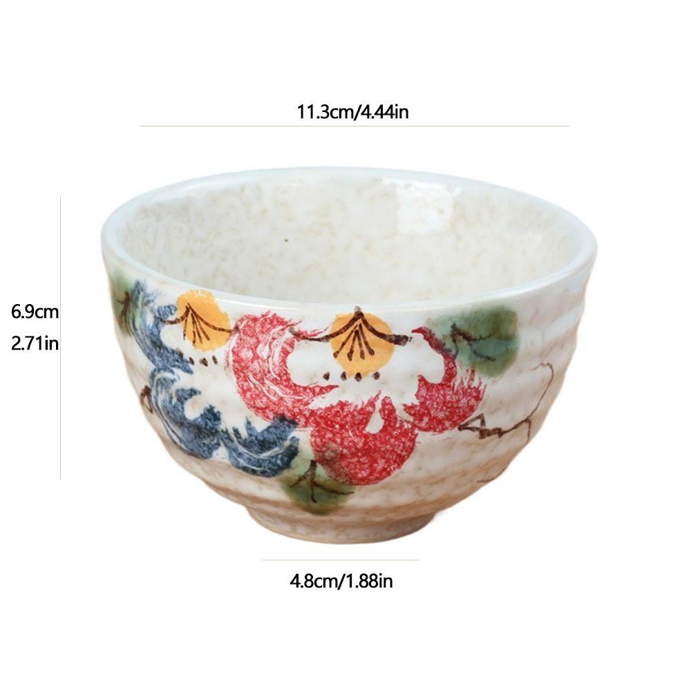 Heat Insulation Japanese Matcha Tea Bowl Ceramic Japanese Chasen Retro Green Tea Whisk