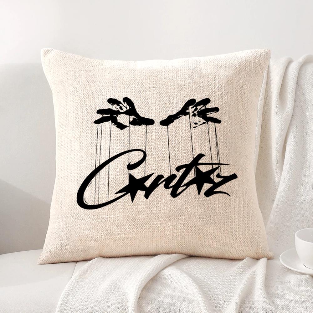 Fashion Brand C_Corteizs Pillow Case Natural Linen Organic Fabric Double-Sided Printing Breathable Perfect For Home Decor