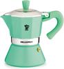 Italienische Kaffeekanne - PEZZETTI - BELLEXPRESS - Aluminium - 6 Tassen - Für alle Herdarten geeignet, auch Induktion - Türkis