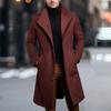 Men's Woolen Mid Length Coat, Windbreaker Coat