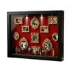 Mini Museum Silhouette Box Creative Memory Display Kit with Mini Figurines Gold Frames for Anniversary Wedding Gift Decor