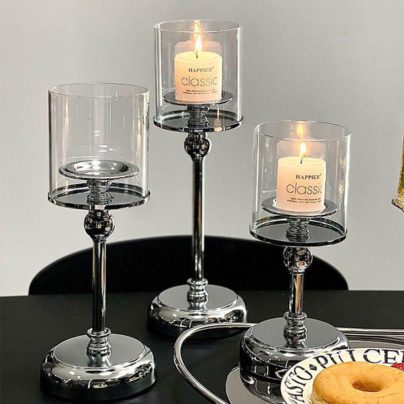 

Chinese Style Light Luxury Glass Candlestick: High-Value Home Decoration