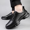 Fashion Non-Slip Flats Breathable Casual Shoes Lightweight Walking Shoes Men's Genuine Leather Sneakers Fashion Athletic Running Shoes