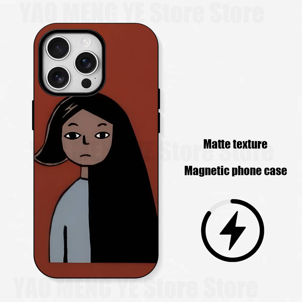 Persepolis Comics Slim Matte Magnetic For Case For Iphone 17,16,15,14,13,12,11 Pro Max Mini Plus New Frosted Soft Shell