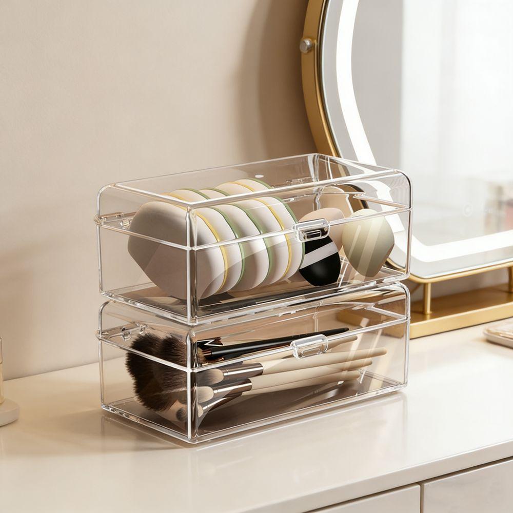 Clear Makeup Brush Holder Large Capacity Hair Accessories Storage Box  Eye Shadow