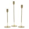 Metal Candle Holder Thin Beautiful Elegant Gold Candlestick Holders for Weddings Table Decoration
