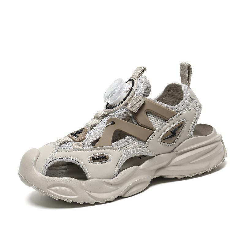 Classmate 2025 summer mesh rotating buckle bag head sandals boys hollow creek shoes girls sports beach shoes