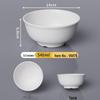 SHALL White Melamine Rice & Soup Bowls