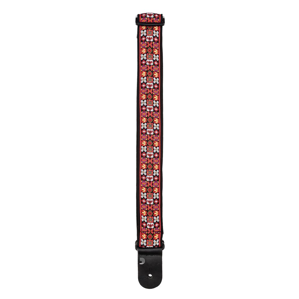 Woven Guitar Strap 50E03 Red Sugarties D'Addario