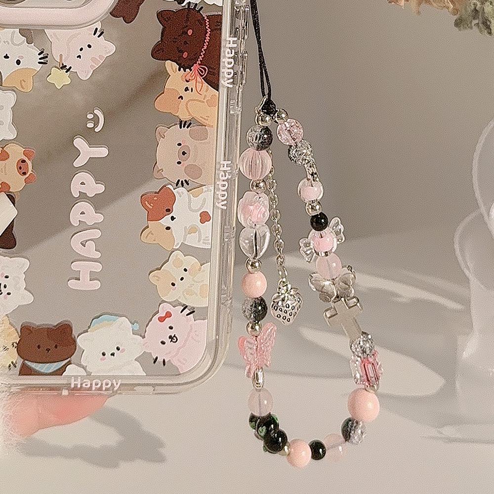 

Chain Mobile Phone Case Lanyard for Apple/For Huawei Portable Wrist Strap Personalized Ins Style Sweet and Cool Pendant