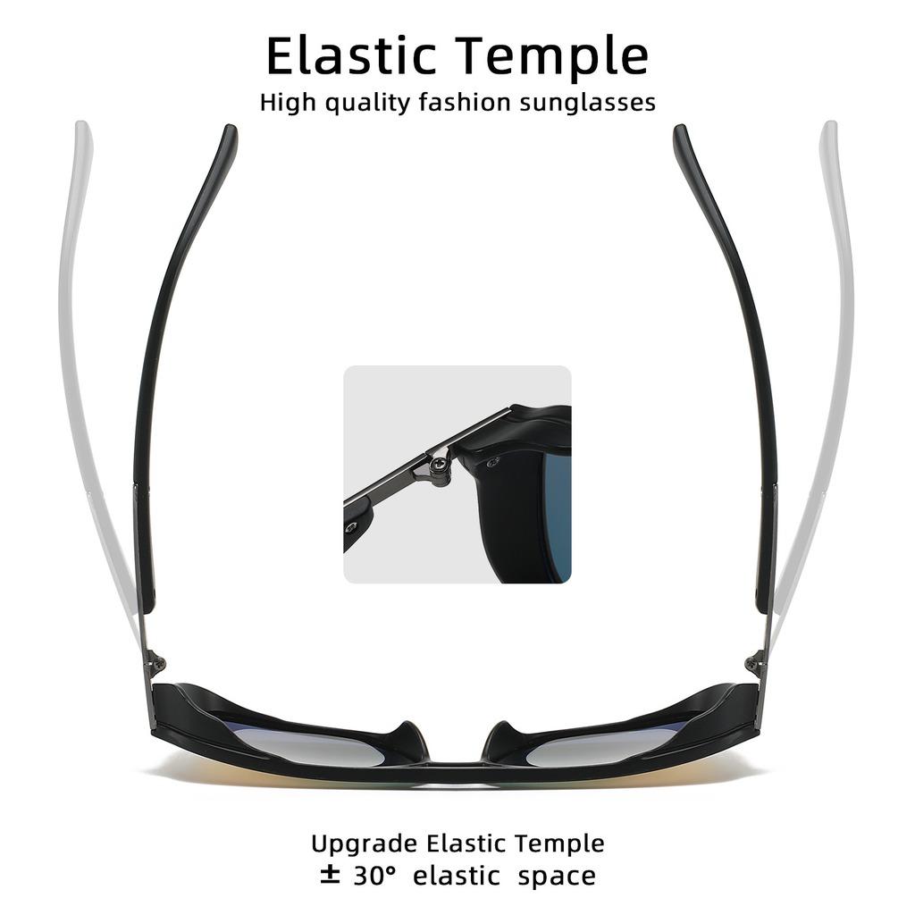 Men'S Square Polarized Sunglasses Uv400 Protection Anti-Glare Sun Shades Glasses For Driving Fishing Cycling Outdoor Activities