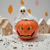 Spooky Pumpkin Halloween Ghost Statue Creative Holding Pumpkin Ghost  Holiday Party Ornament