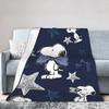 Cute Snoopys Flannel Blanket Cartoon Funny Throw Blankets for Home 125*100cm Rug Piece,