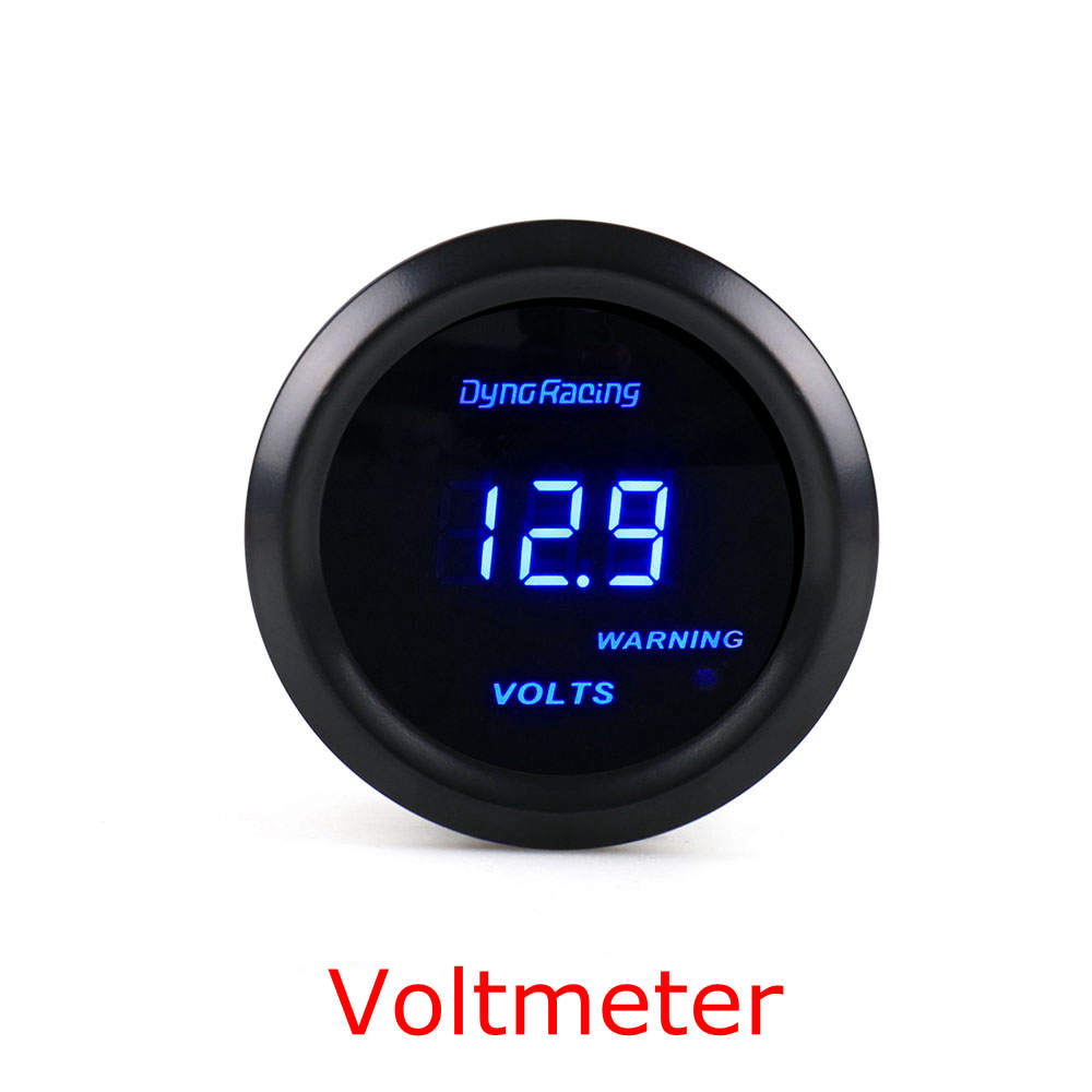 2" 52mm Car Digital Turbo Boost Gauge PSI BAR Water Temp Oil Temp Oil Pressure Gauge Voltmeter EGT Tachometer Rpm Gauge Meter