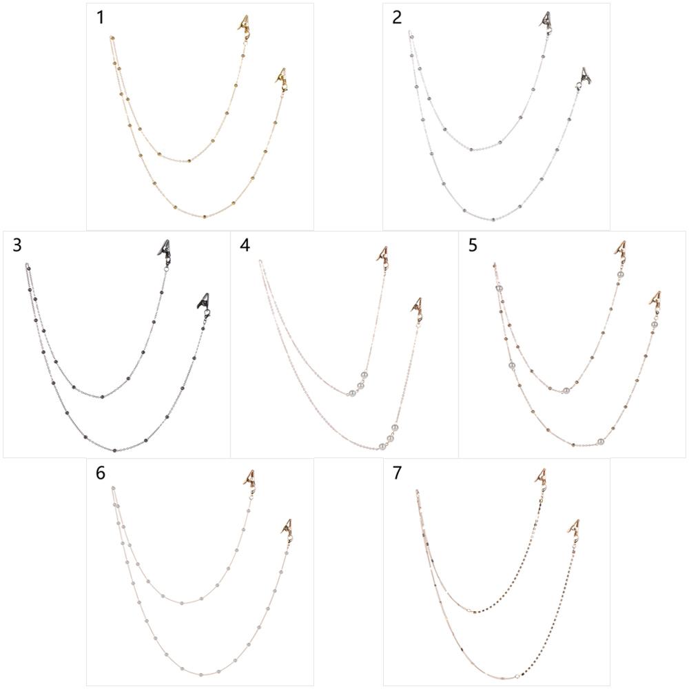 Beaded With Alligator Clips Mask Holder Glasses Chain Necklace Strap Mask Lanyards Ear Saver Holder