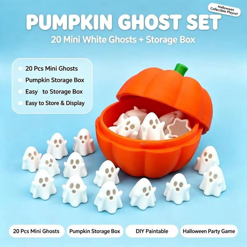 1 Set Halloween 3D Printed Flip Top Ghost Pumpkin Decor Holiday Atmosphere Prop Small Gift
