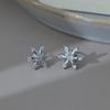 Strong Color Retention, Personalized Trend, Diamond-Encrusted Snowflake Stud Earrings, Niche Design, High-End Light Luxury Earrings, Earrings.