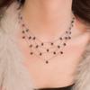 Light Luxury Water Drop Shining Choker Fashion Rhinestone Jewelry Crystal Tassel Necklace  Women