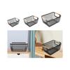 Metal Wire Bin Basket with Wooden Handle Container Multifunctional Kitchen Organizer Fruit Basket for Home Office Lightweight