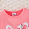 3PCS Baby Girl Clothes Outfits Long Sleeve Lovely Rabbit Bodysuit+Flower Pants+Headband Autumn Casual Wear for Infant 0-18 Months