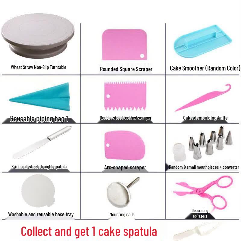 Eco-Friendly Wheat Straw Cake Decorating Turntable