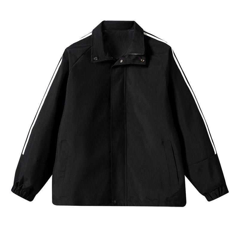 2026 Men's Autumn Stand-up Collar Jacket: Trendy Loose-Fit Outdoor Casual Top for Couples