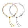 Colorfast Adjustable Zirconium & Titanium Steel Bracelet with 18K Gold Finish – High-Shine Luxury Jewelry