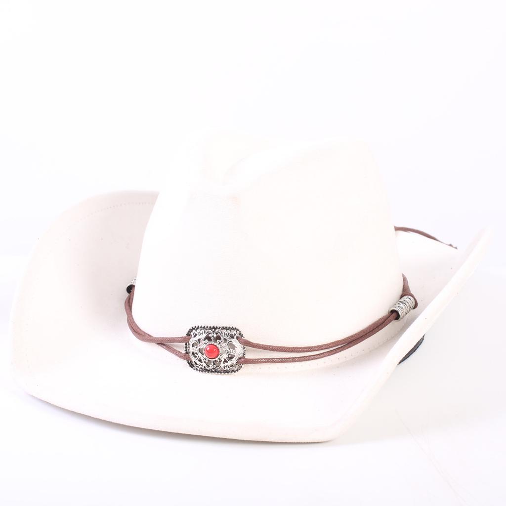 Popolare cappello da cowboy western classico in camoscio europeo e americano, cappello a tesa larga moda uomo e donna per l'ombra