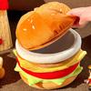 Hamburger Shaped Stool Shoe Changing Cute Versatile Comfortable Decor with Storage for Doorway