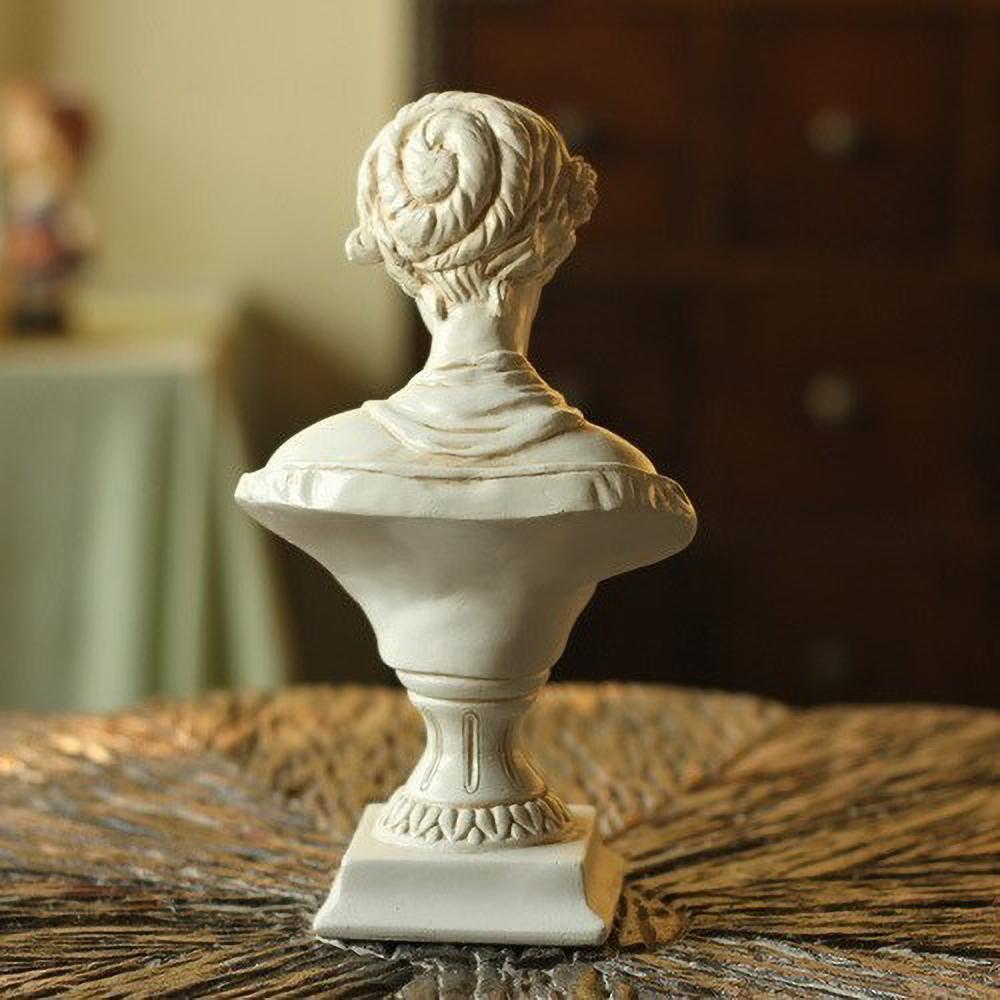 Handbemalte Venus Göttin Harzstatue - Römische Mythologie Mädchenskulptur mit fließendem Haar, Elegante Heimaltardekoration