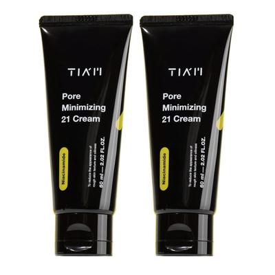 Porenminimierung 21 Creme (2er Set) - Porenstraffende & Talgkontrollierende Feuchtigkeitscreme mit 5 % Niacinamid, 60 ml x 2