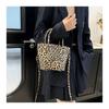 Fashion Trend Leopard Personality Texture Simple Style Crossbody Shoulder Handbag Bucket Bag Female