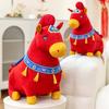2026 Chinese New Year Zodiac Horse Plush Toy Soft Stuffed Horse Red Lucky Mascot Doll for Spring Festival Gift Blessing Souvenir Home Tabletop Decor