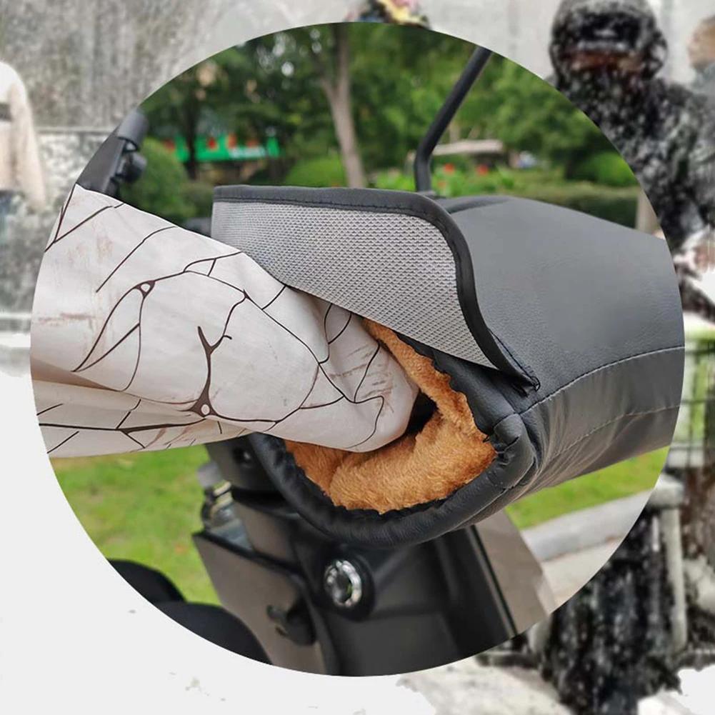 Electric Heating Handlebar Gloves 3 Levels Setting Motorcycle Heating Warm Muffs USB Charging for Bicycle MTB Motorcycle Scooter