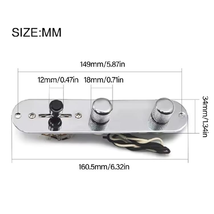 Multifuntional Guitar Control Plate with Push Pull Wiring Guitar Part Guitar Accessories for Dynamic Sound and Easy Use