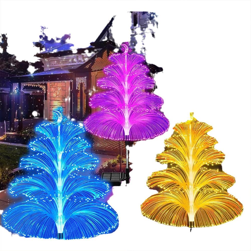 Kolip Solar Garden Lights, Christmas Tree Decorative Lamp, Waterproof 7 Color Changing Outdoor Decorative Lights For Yard Garden