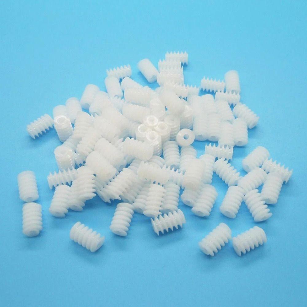 100PCS High Quality Toy Accessories DIY Worm Gear 2A Turbine Bore Worm Gear Turbine Reduction Gear