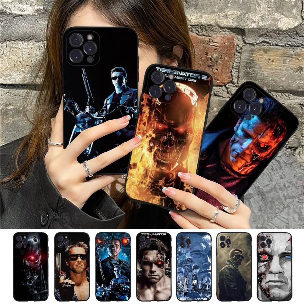 Sci Fi Movie The T-Terminator For Iphone 17 16 15 11 13 14 Pro Max Plus 12 Mini Black Shell Cover Phone Case