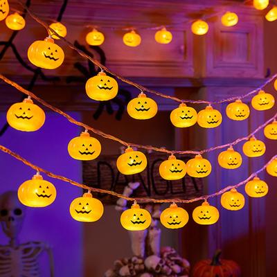 Halloween Light String 3D Pumpkin Design Easy To Use Battery Operated LED