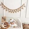 Stendardo Segno Mezzo Compleanno in Carta Kraft Scritta Corsiva Candelabro Ghirlanda 6 Mesi per Decorazioni Festa di Compleanno Baby Shower