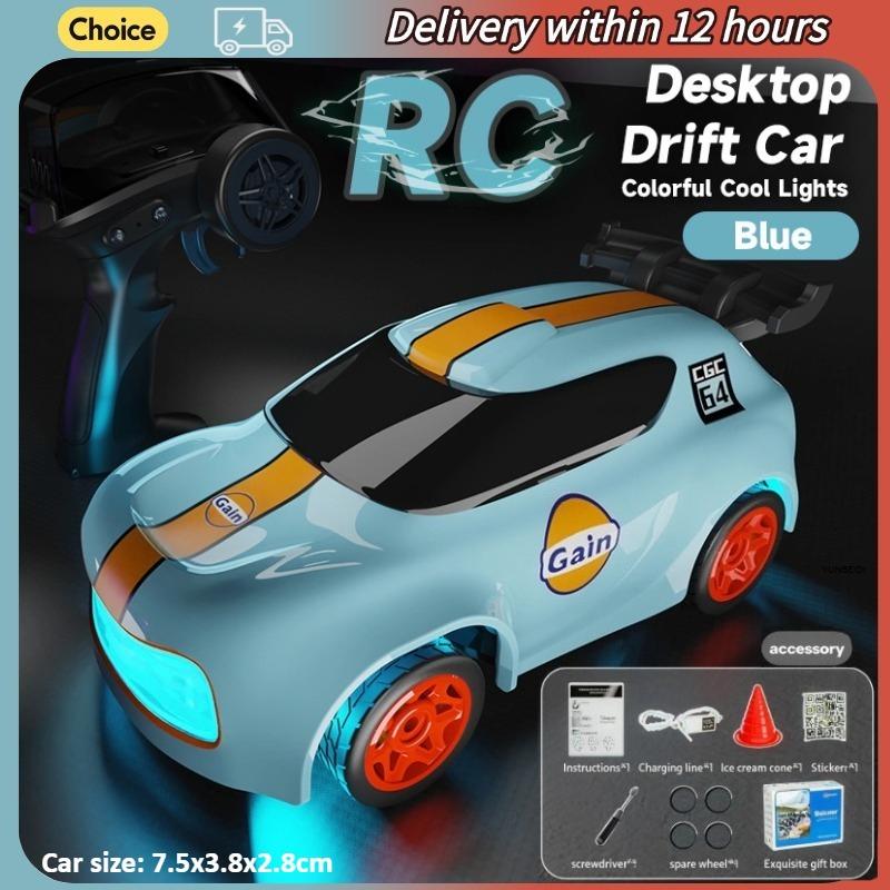 

1:64 Drift Remote Control Racing Car 4WD Desktop Mini Ultra-long Battery Life Rechargeable RC Racing Toy for Kid s Holiday Gifts